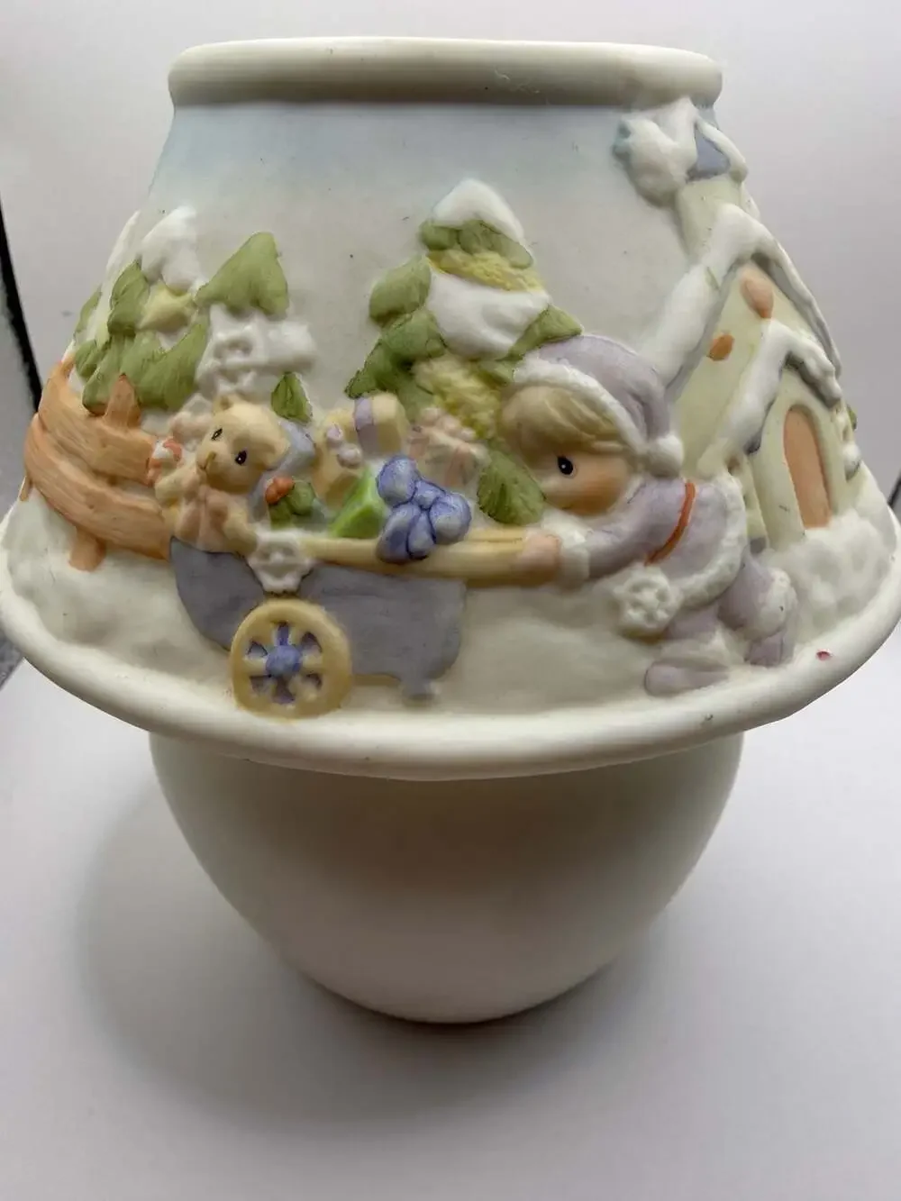 Precious Moments 1999 Christmas Holiday Candle Lamp/Votive Holder